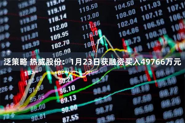 泛策略 热威股份：1月23日获融资买入49766万元